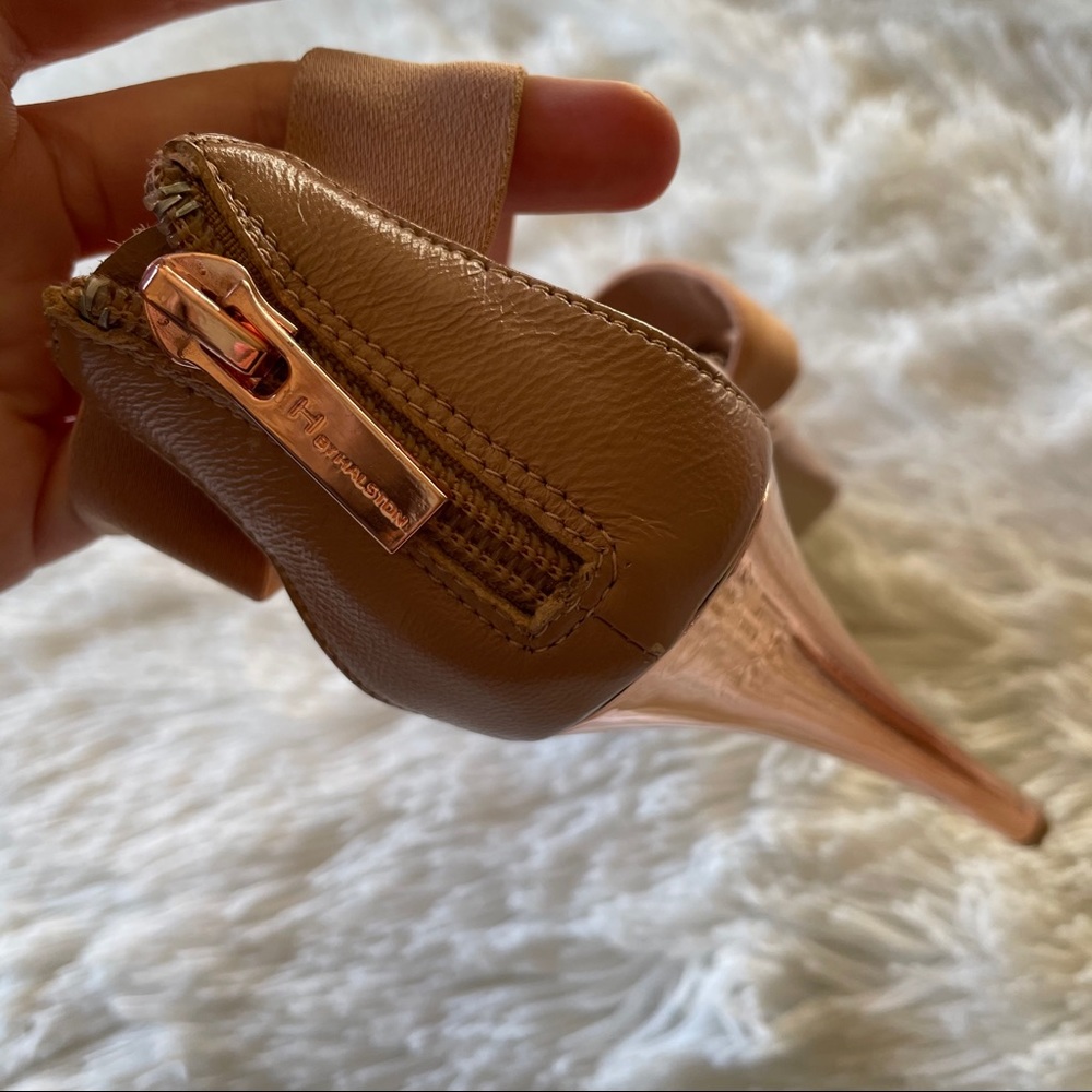 Nude and Rose Gold Platform Heels - Picture 6 of 10